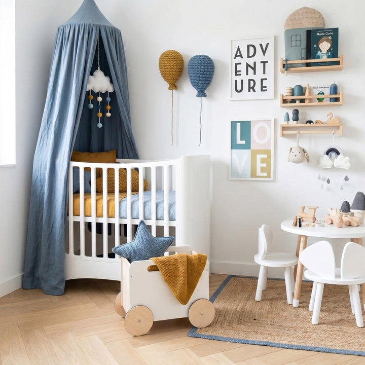 Crochet balloon | LIGHT DENIM - Zuri House