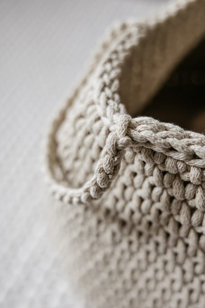 Crochet basket, size L | BEIGE - Zuri House