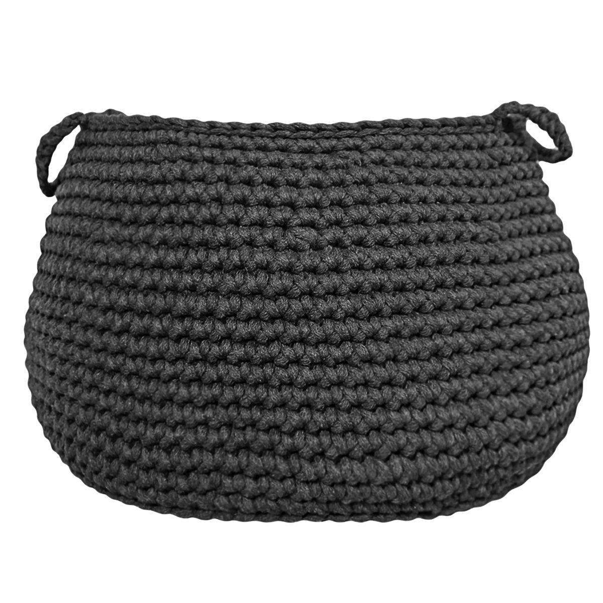 Crochet basket, size L | CHARCOAL - Zuri House