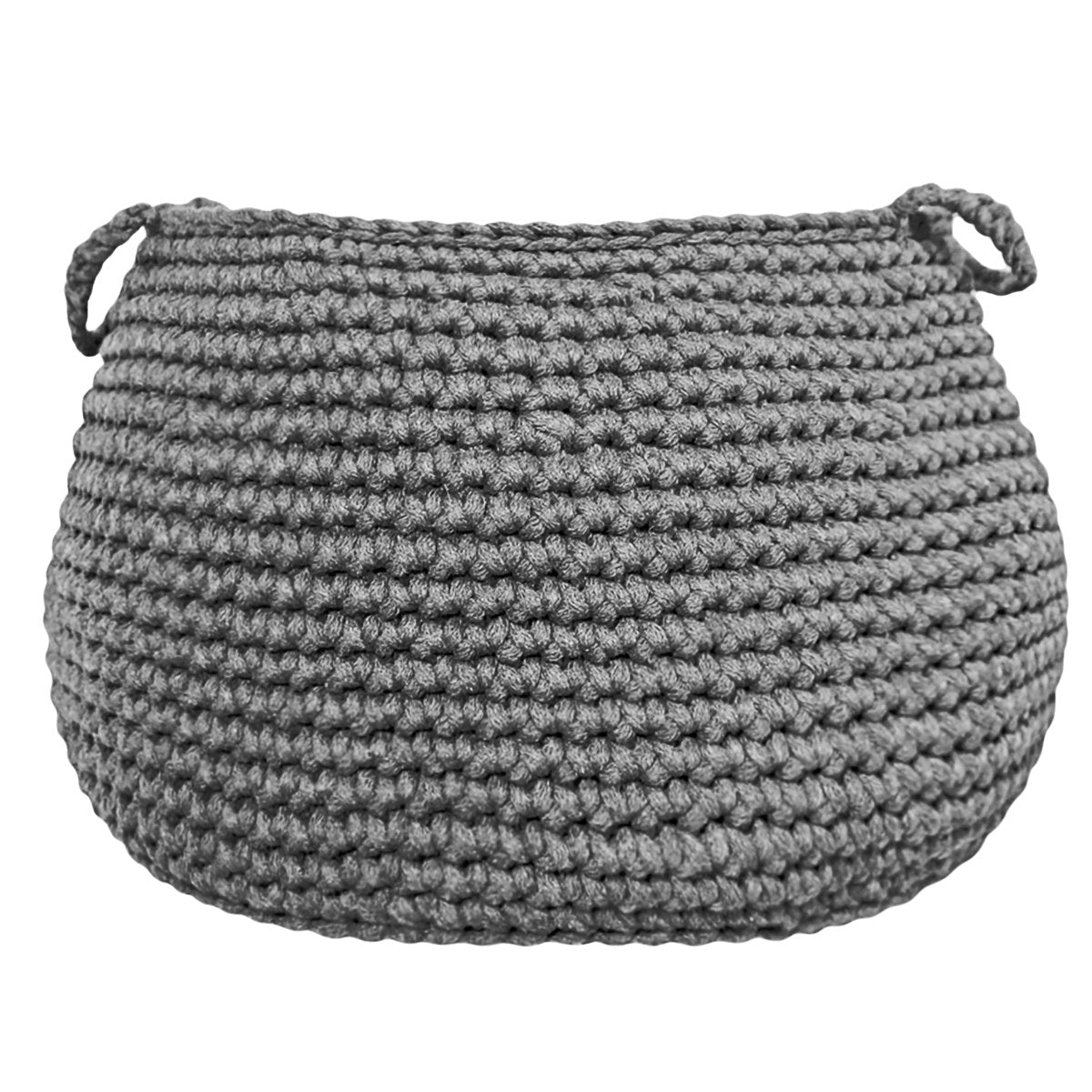 Crochet basket, size L | DARK GREY - Zuri House