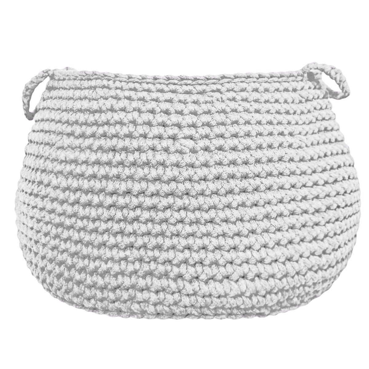 Crochet basket, size L | LIGHT GREY - Zuri House