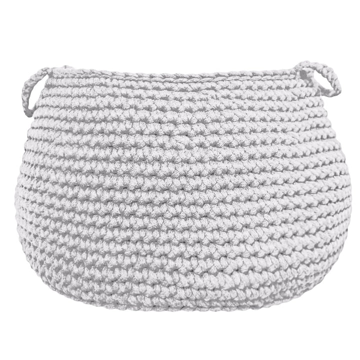 Crochet basket, size L | LIGHT GREY - Zuri House