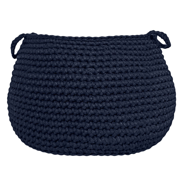 Crochet basket, size L | NAVY BLUE - Zuri House