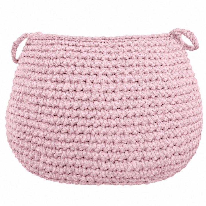 Crochet basket, size L | POWDER PINK - Zuri House
