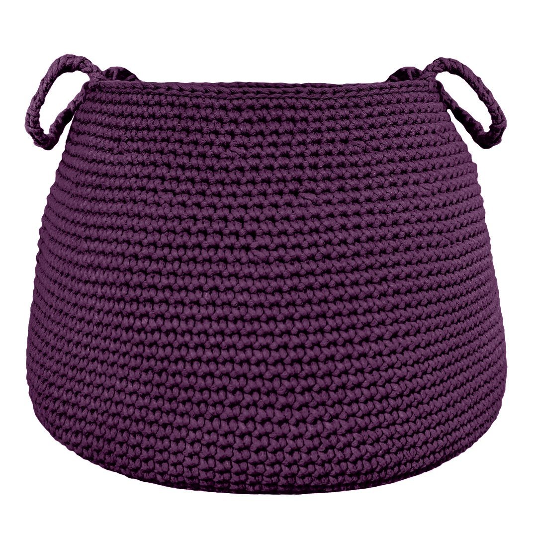 Crochet basket, size XL | AUBERGINE - Zuri House