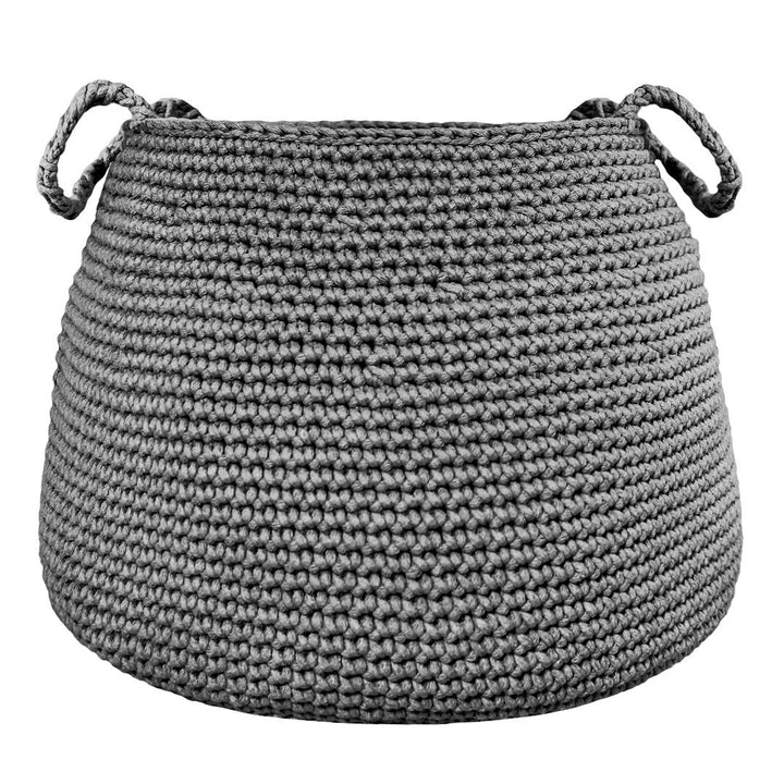 Crochet basket, size XL | DARK GREY - Zuri House