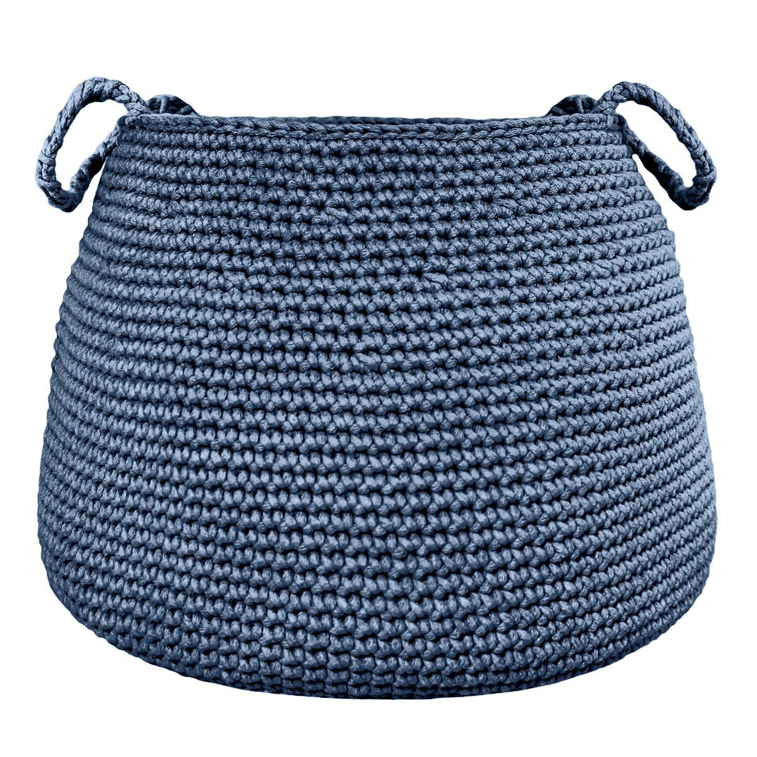 Crochet basket, size XL | DENIM BLUE - Zuri House
