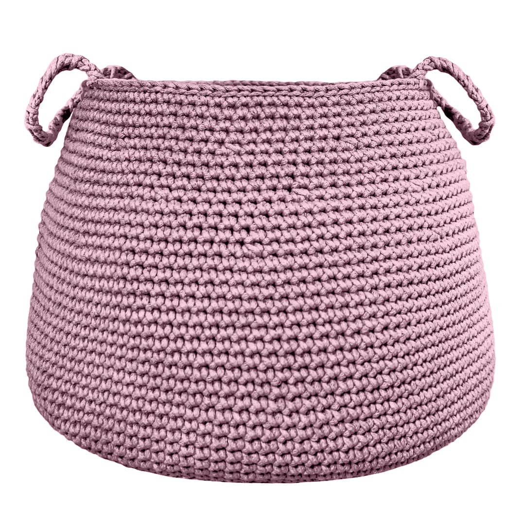 Crochet basket, size XL | DUSTY ROSE - Zuri House