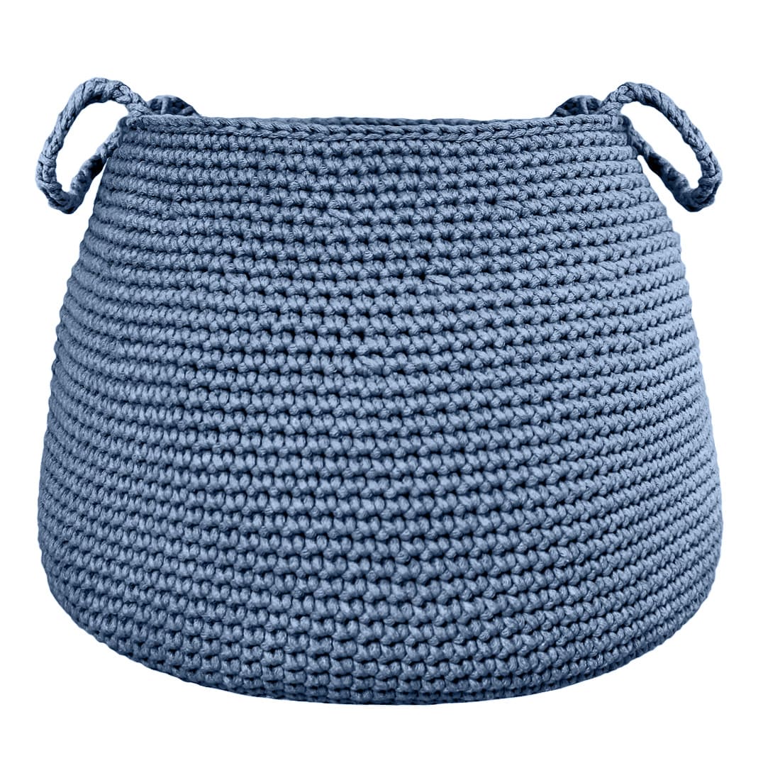 Crochet basket, size XL | LIGHT DENIM - Zuri House