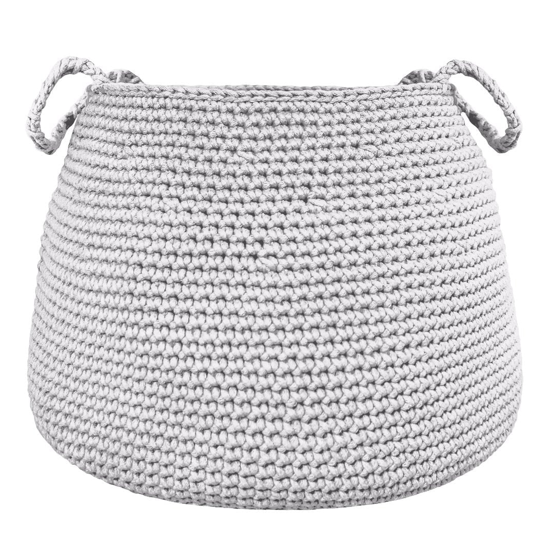 Crochet basket, size XL | LIGHT GREY - Zuri House