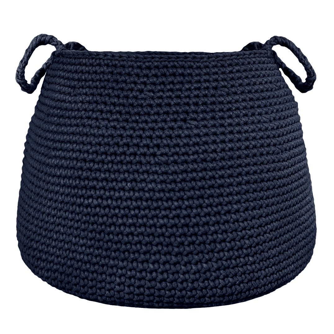 Crochet basket, size XL | NAVY BLUE - Zuri House