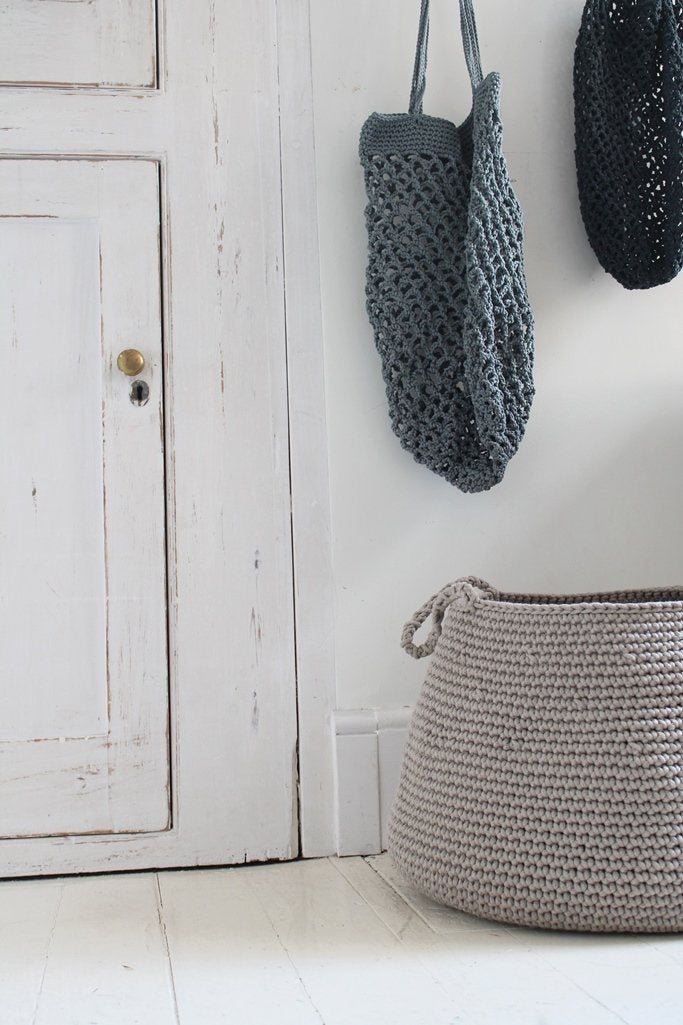 Crochet basket, size XL | OATMEAL - Zuri House