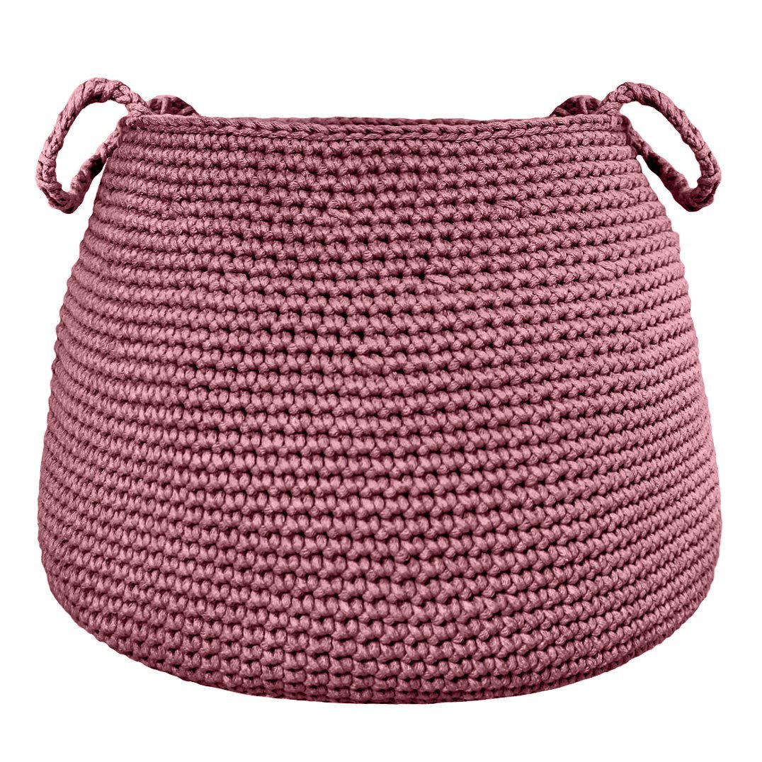 Crochet basket, size XL | OLD ROSE - Zuri House