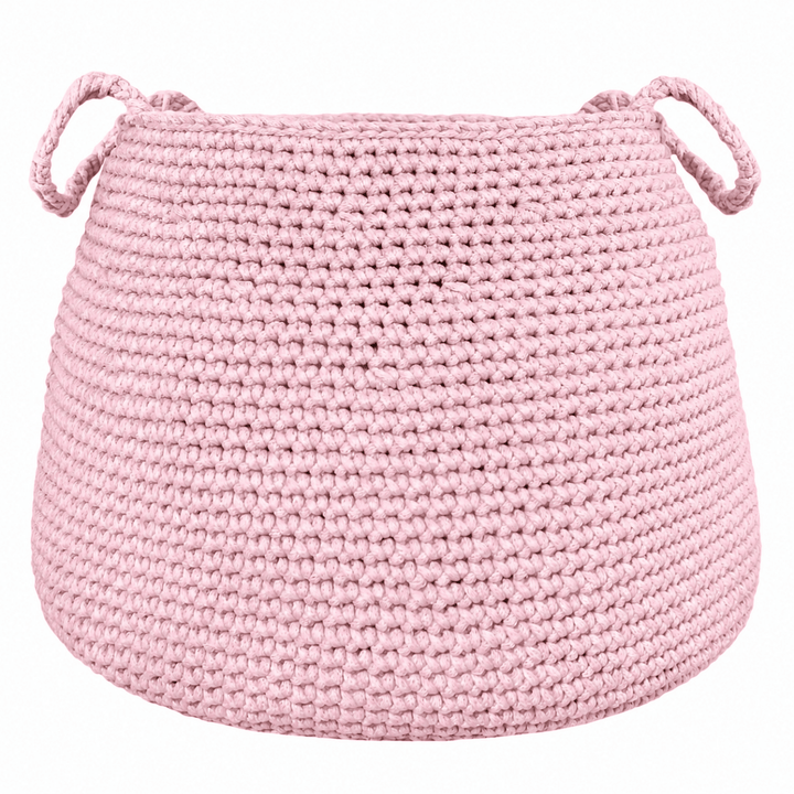 Crochet basket, size XL | POWDER PINK - Zuri House