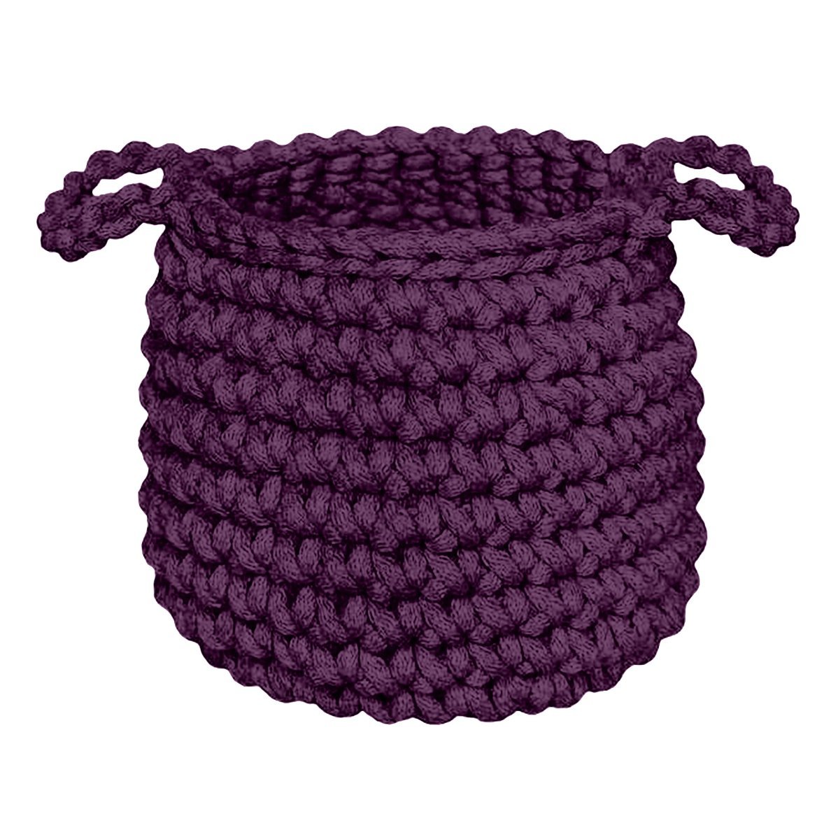 Crochet basket, Small | AUBERGINE - Zuri House