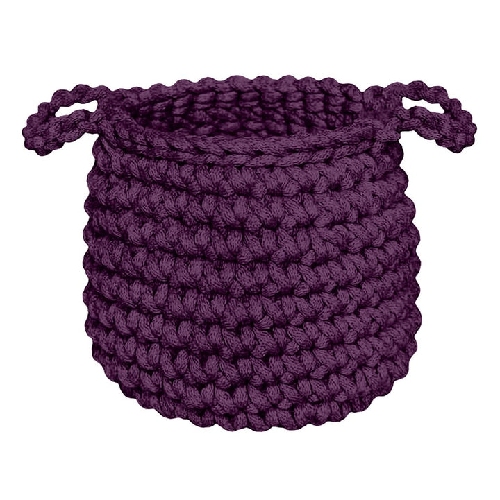 Crochet basket, Small | AUBERGINE - Zuri House
