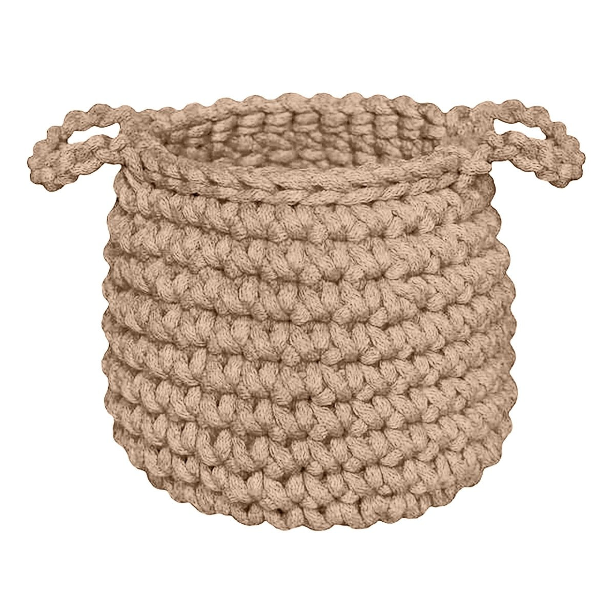 Crochet basket, Small | CARAMEL - Zuri House