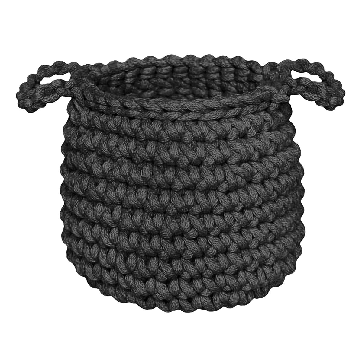 Crochet basket, Small | CHARCOAL - Zuri House