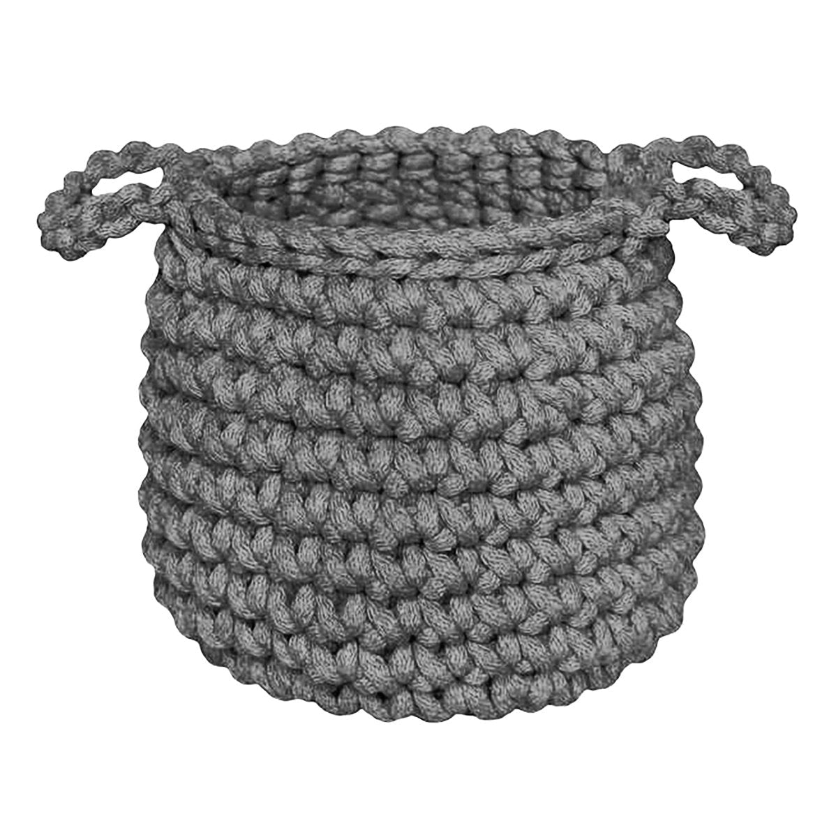 Crochet basket, Small | DARK GREY - Zuri House