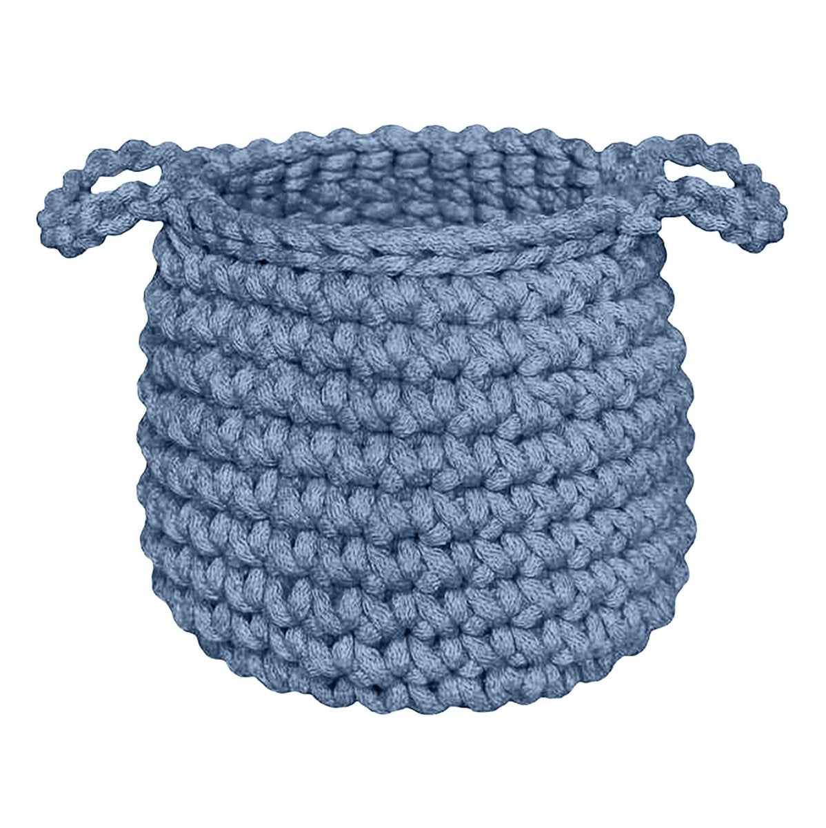 Crochet basket, Small | LIGHT DENIM - Zuri House