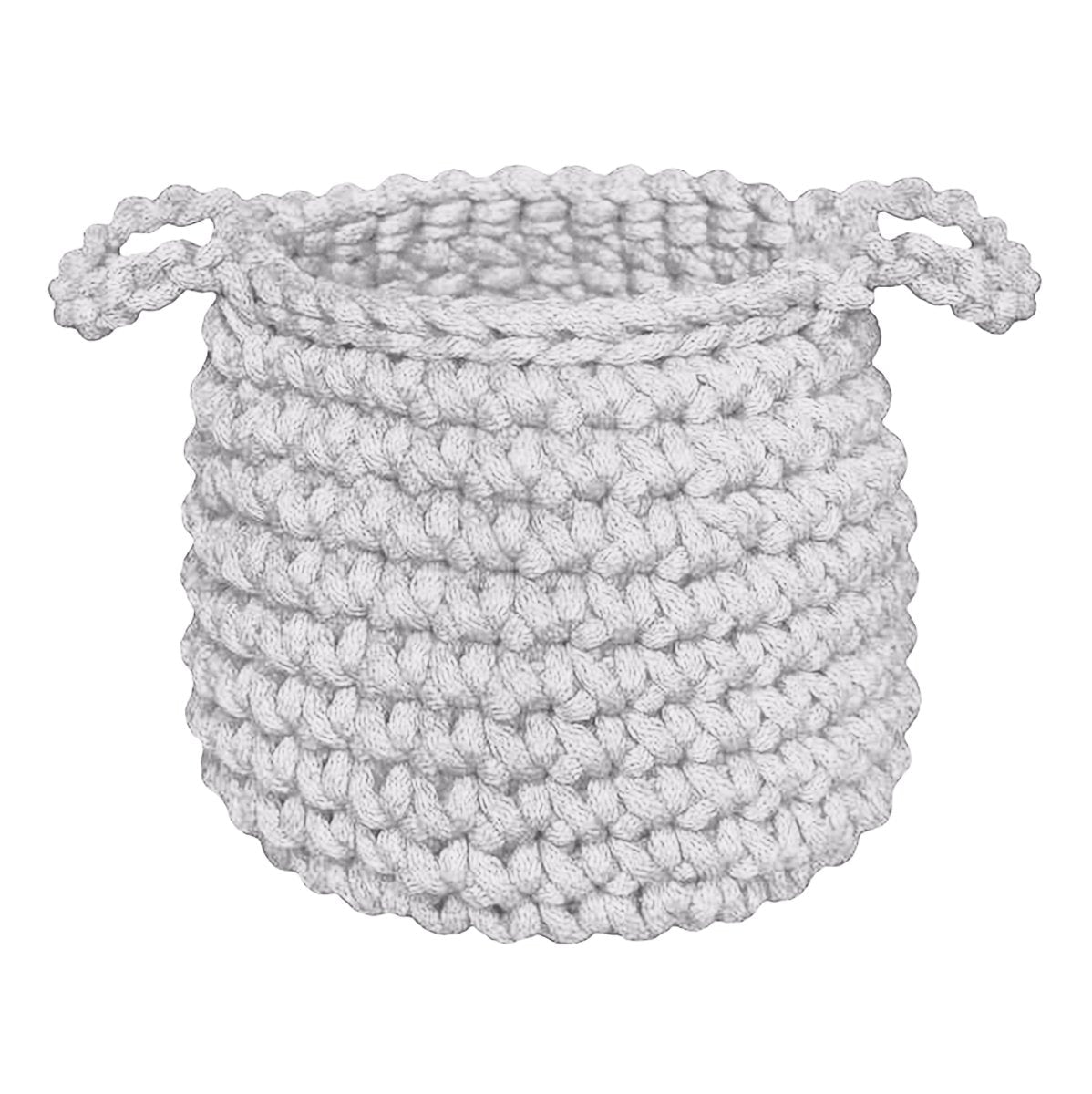 Crochet basket, Small | LIGHT GREY - Zuri House