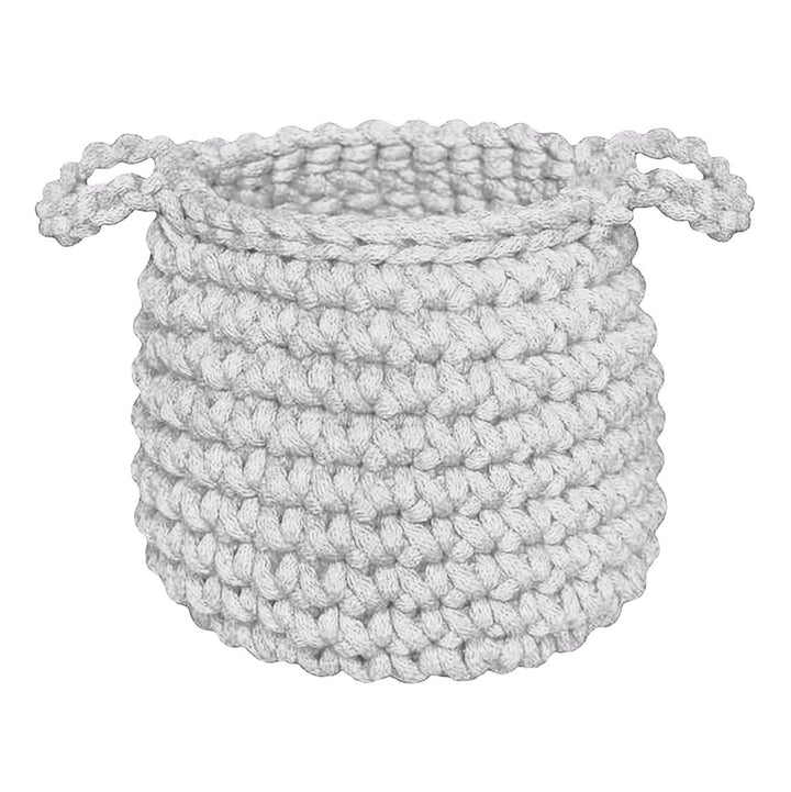 Crochet basket, Small | LIGHT GREY - Zuri House