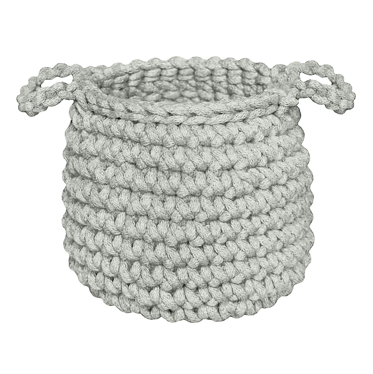 Crochet basket, Small | LIGHT OLIVE - Zuri House