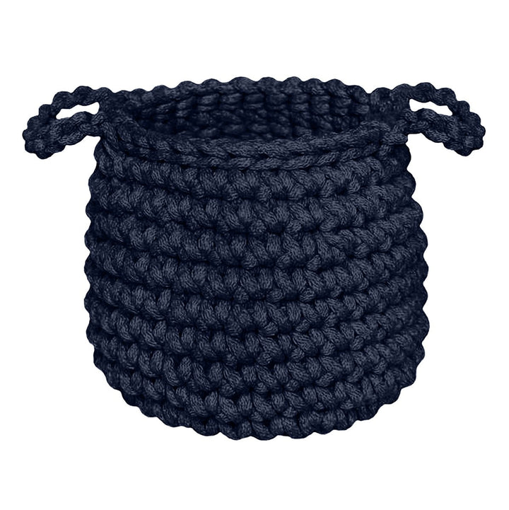 Crochet basket, Small | NAVY BLUE - Zuri House