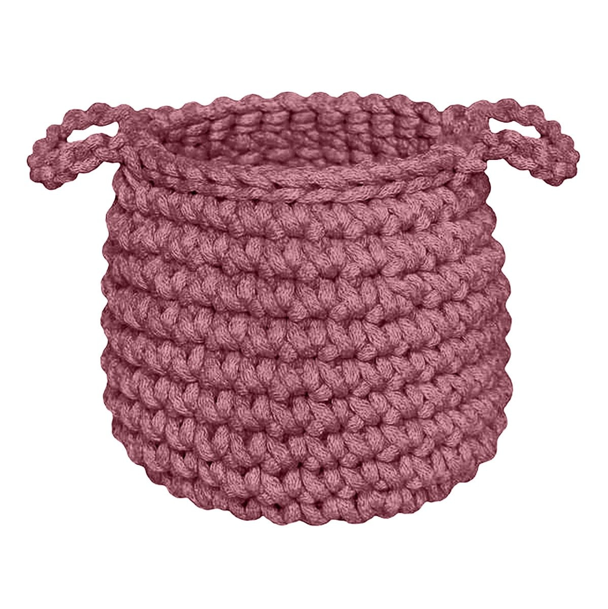 Crochet basket, Small | OLD ROSE - Zuri House