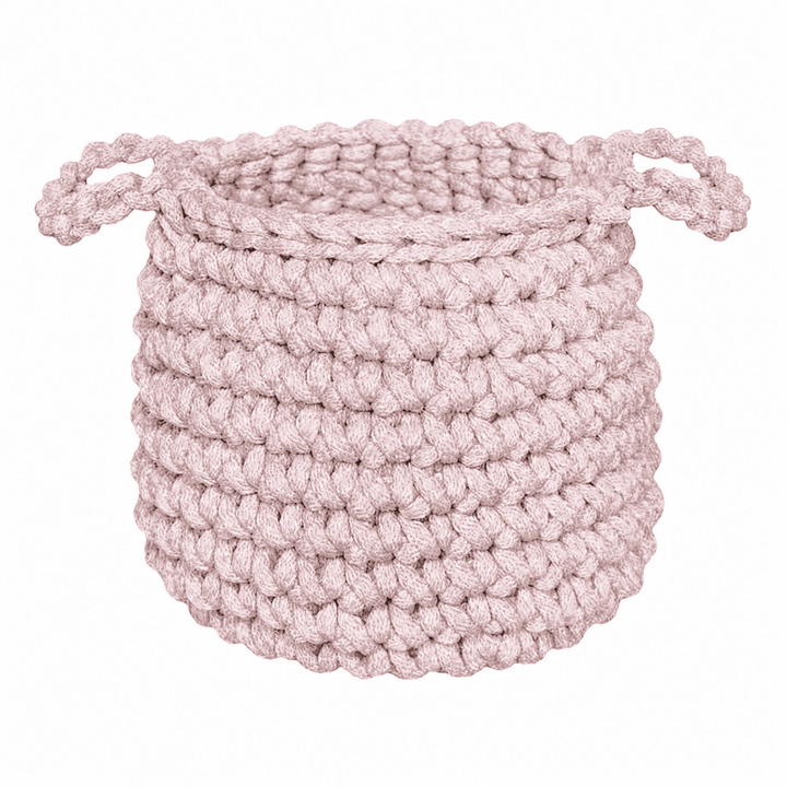 Crochet basket, Small | PALE PINK - Zuri House