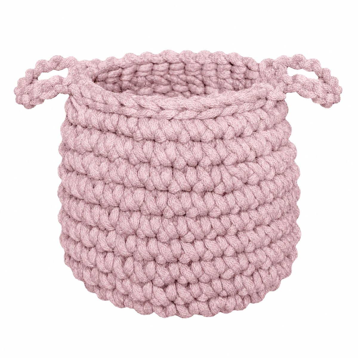 Crochet basket, Small | POWDER PINK - Zuri House