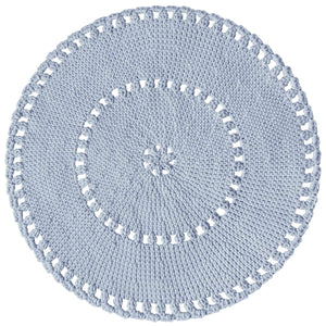 Crochet BOHO rug | BABY BLUE - Zuri House