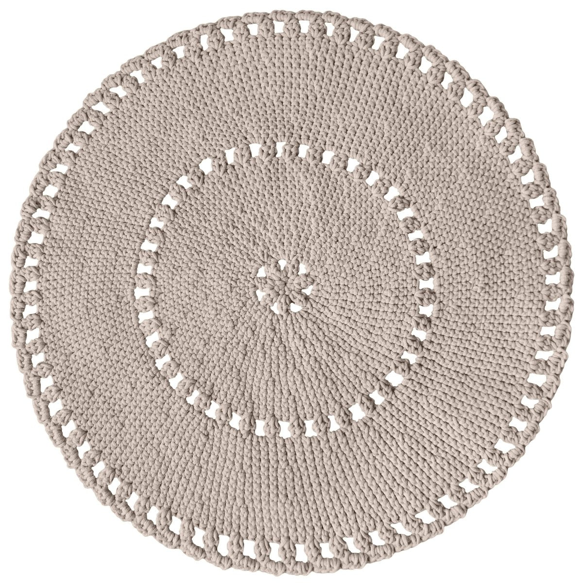 Crochet BOHO rug | BEIGE - Zuri House