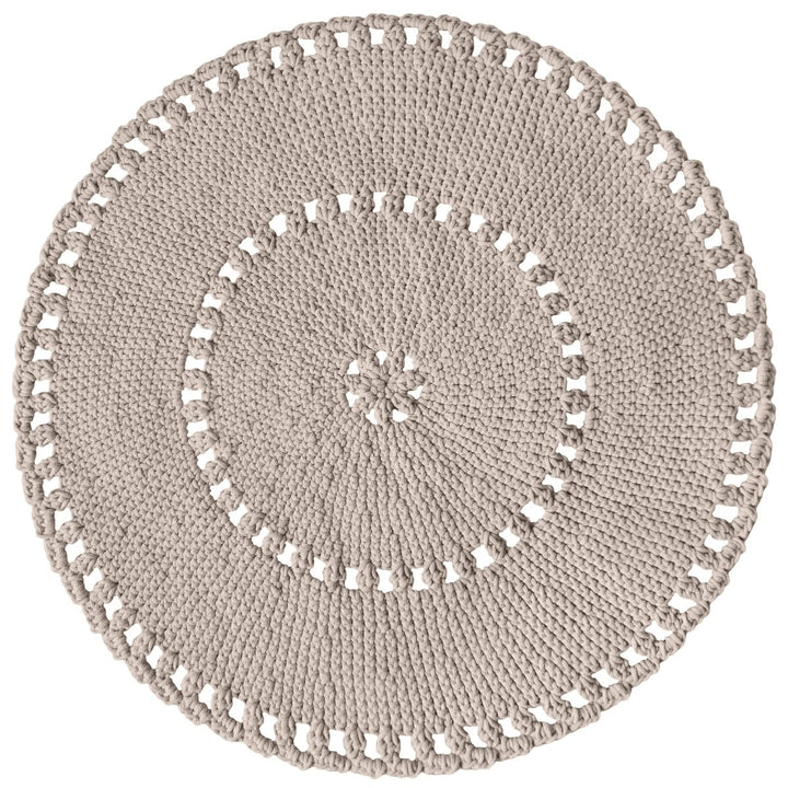 Crochet BOHO rug | BEIGE - Zuri House