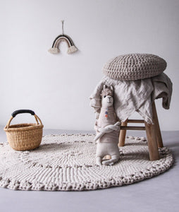 Crochet BOHO rug | BEIGE - Zuri House