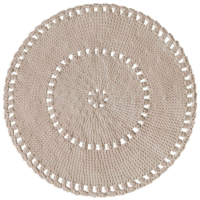 Crochet BOHO rug | BEIGE - Zuri House