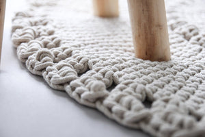 Crochet BOHO rug | BEIGE - Zuri House