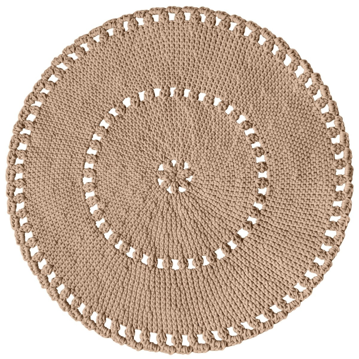 Crochet BOHO rug | CARAMEL - Zuri House