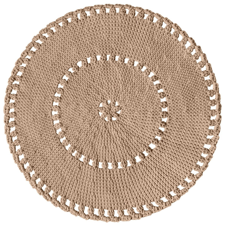 Crochet BOHO rug | CARAMEL - Zuri House