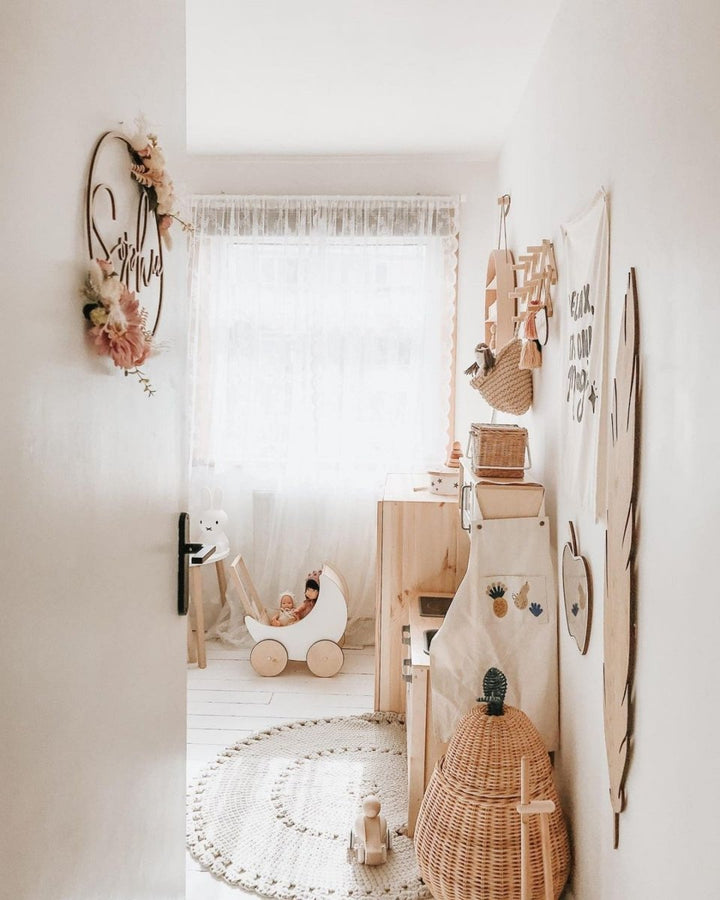Crochet BOHO rug | DARK GREY - Zuri House