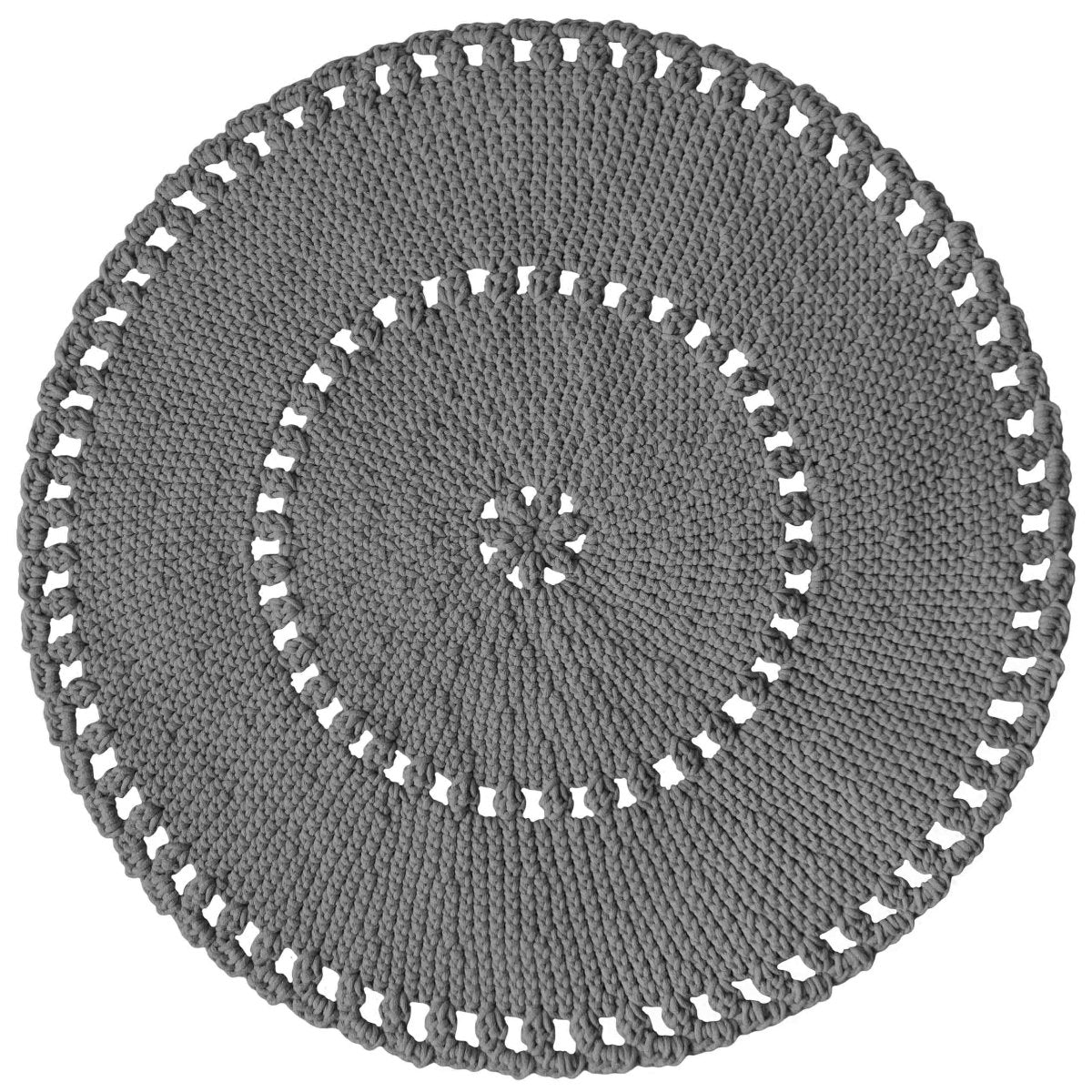 Crochet BOHO rug | DARK GREY - Zuri House