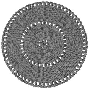 Crochet BOHO rug | DARK GREY - Zuri House