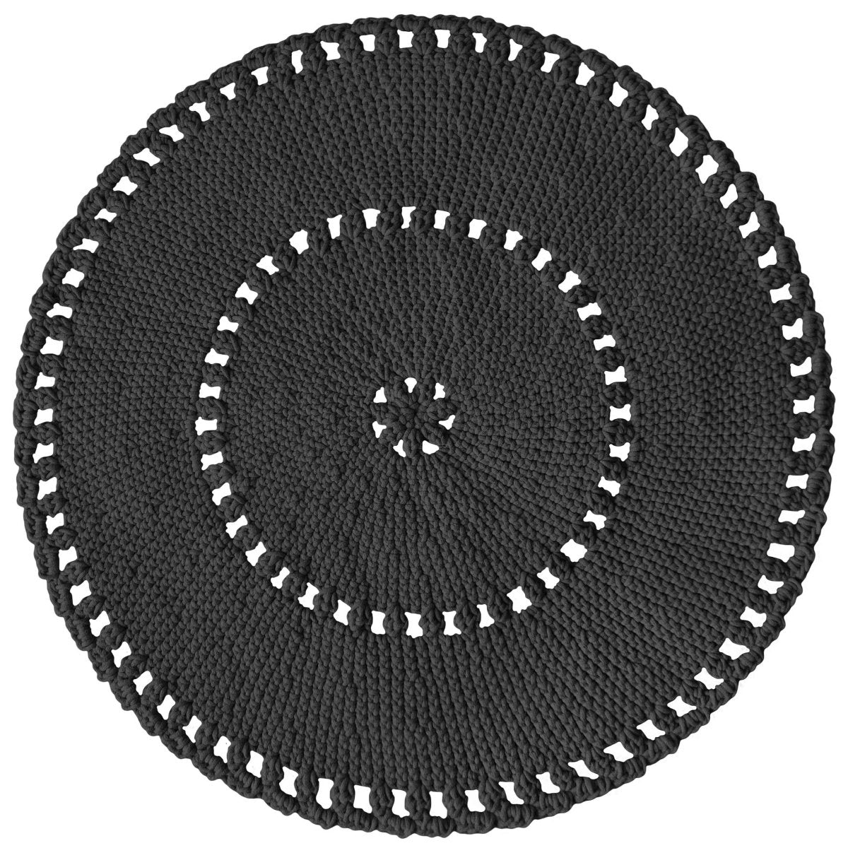 Crochet BOHO rug | GRAPHITE - Zuri House