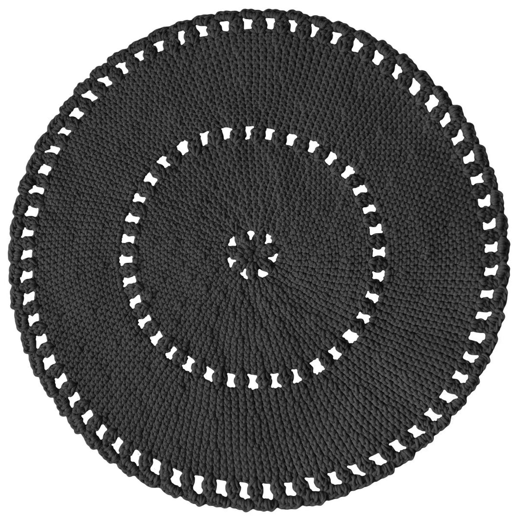 Crochet BOHO rug | GRAPHITE - Zuri House