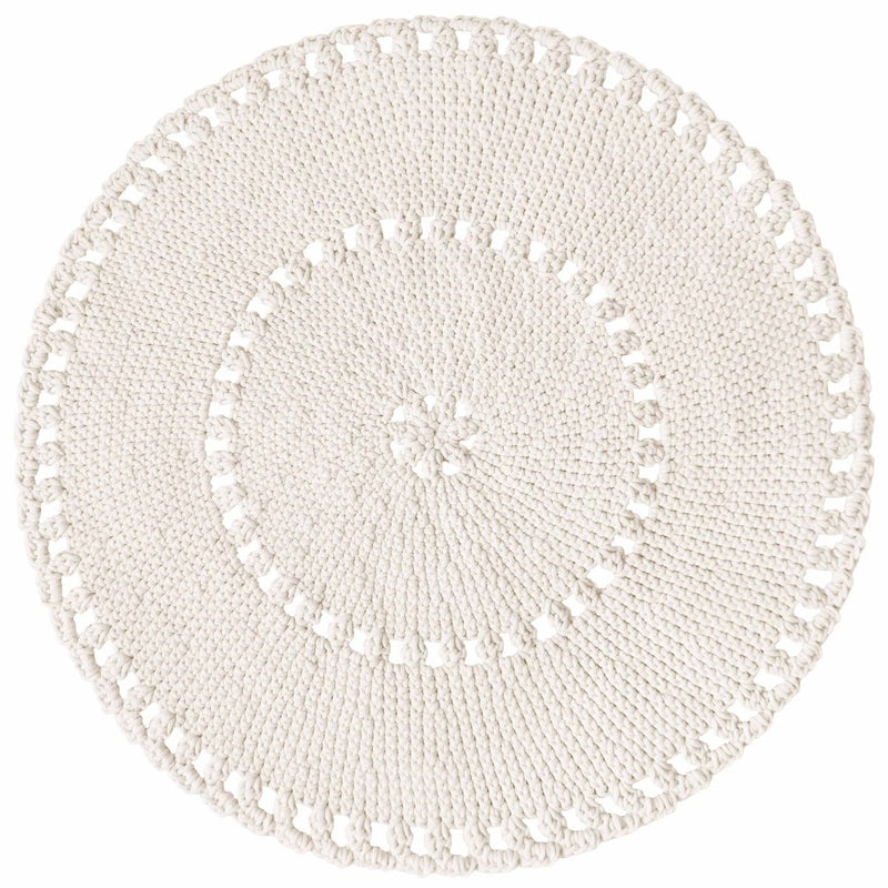 Crochet BOHO rug | IVORY - Zuri House