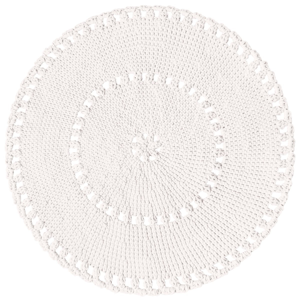 Crochet BOHO rug | IVORY - Zuri House