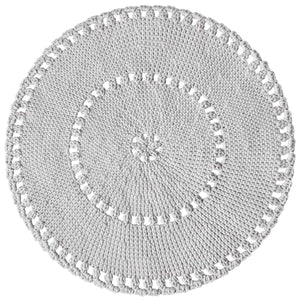 Crochet BOHO rug | LIGHT GREY - Zuri House