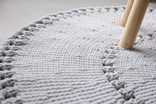 Crochet BOHO rug | LIGHT GREY - Zuri House