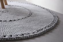 Crochet BOHO rug | LIGHT GREY - Zuri House