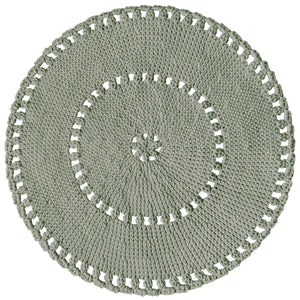 Crochet BOHO rug | LIGHT OLIVE - Zuri House